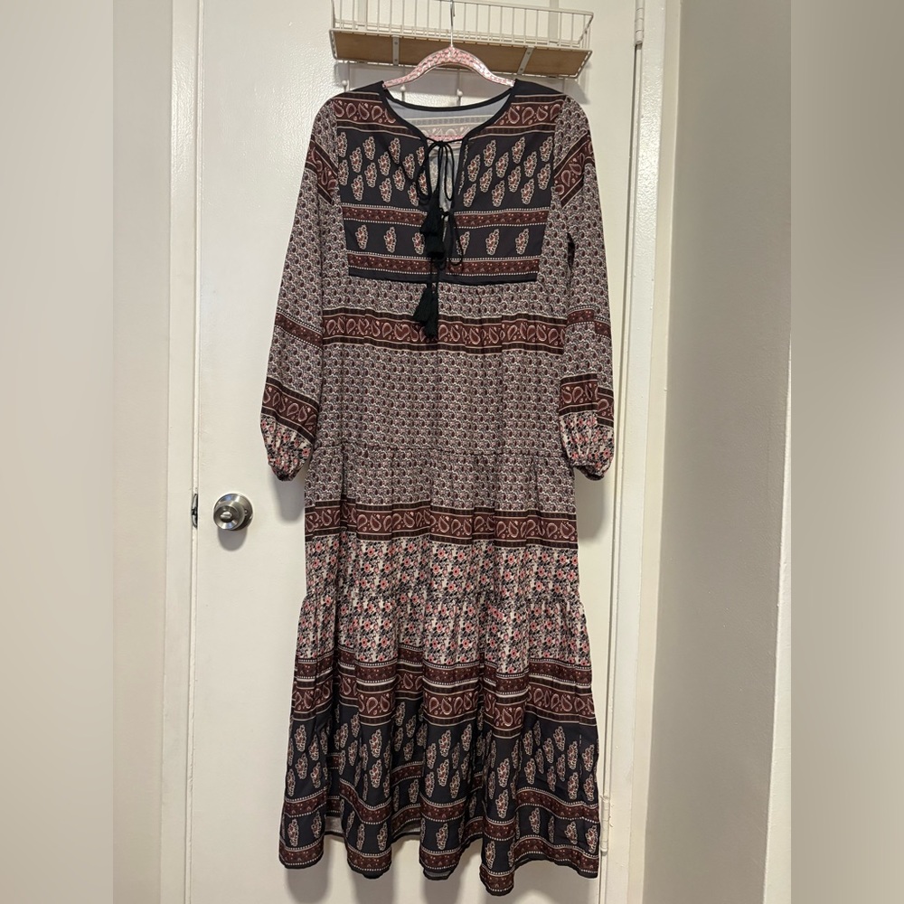 Paisley & Floral Vintage Dress Grunge 90s Cottagecore Fairycore Boho